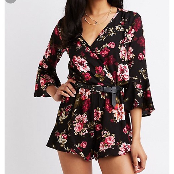 Charlotte Russe Dresses & Skirts - Charlotte Russe Floral Romper!